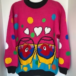 NEW 90’s Vintage Fishbowl Lover Crew Neck Sweater